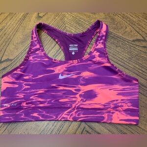 Nike Pro Purple Print Sports Bra Size Large